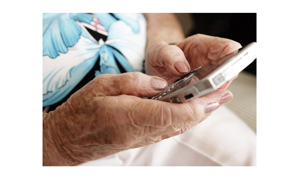senior using smart phones